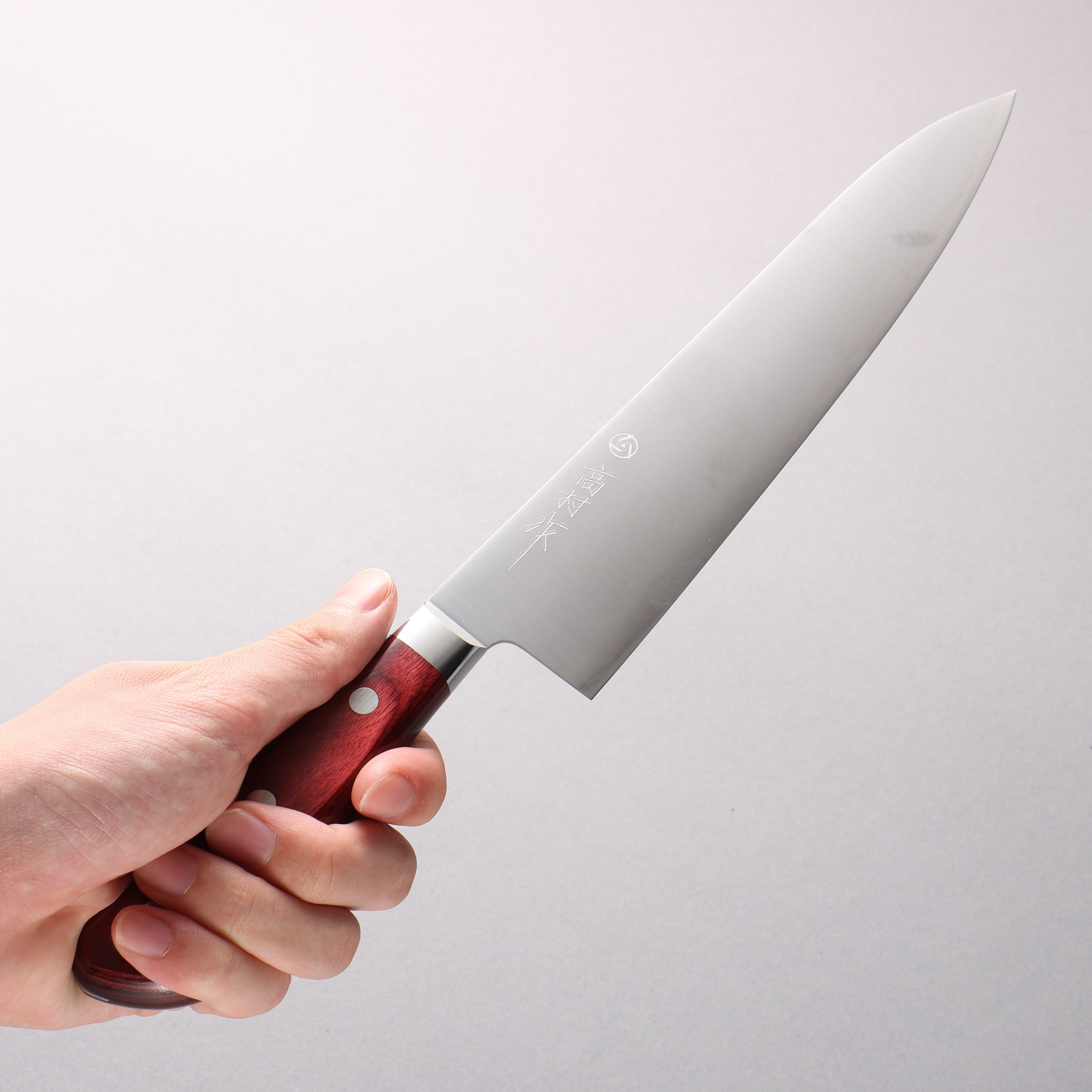 Takamura Knives SG2 Gyuto 210mm with Red Pakka wood Handle - Japanny - Best Japanese Knife