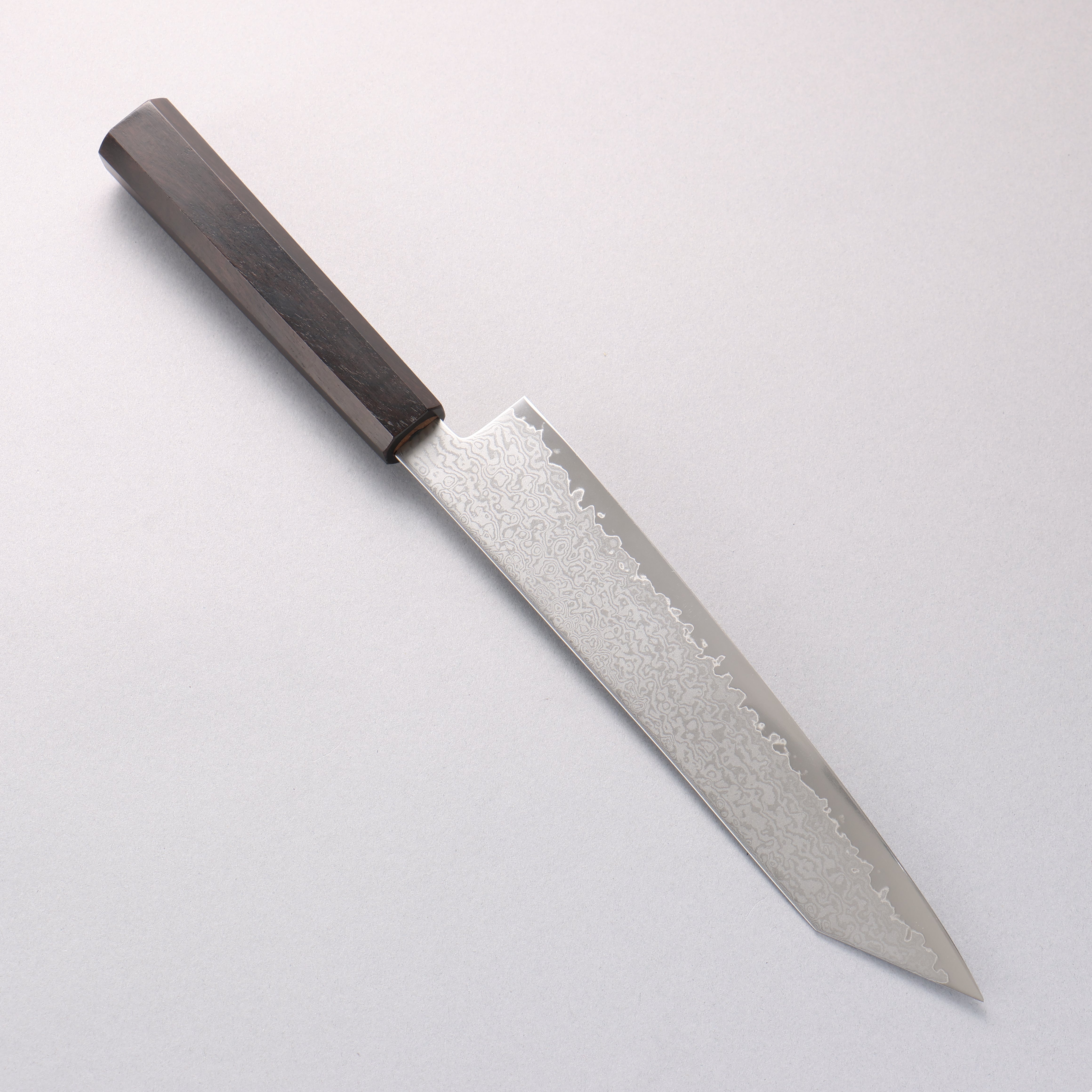 Kanjyo VG10 Damascus Kiritsuke Gyuto 210mm Ebony Wood Handle - Japanny - Best Japanese Knife