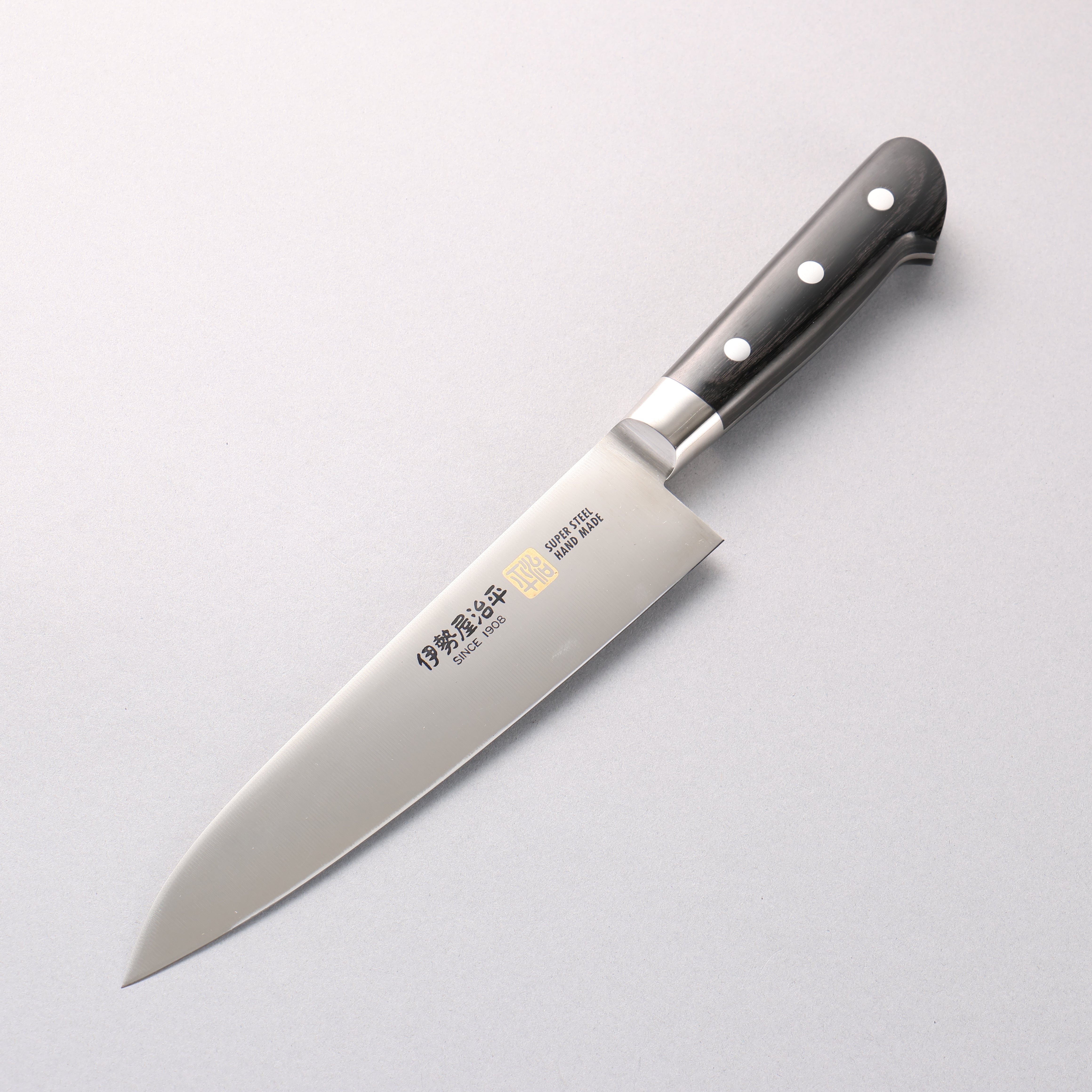 Iseya Molybdenum Gyuto 180mm Black Pakka wood Handle - Japanny - Best Japanese Knife