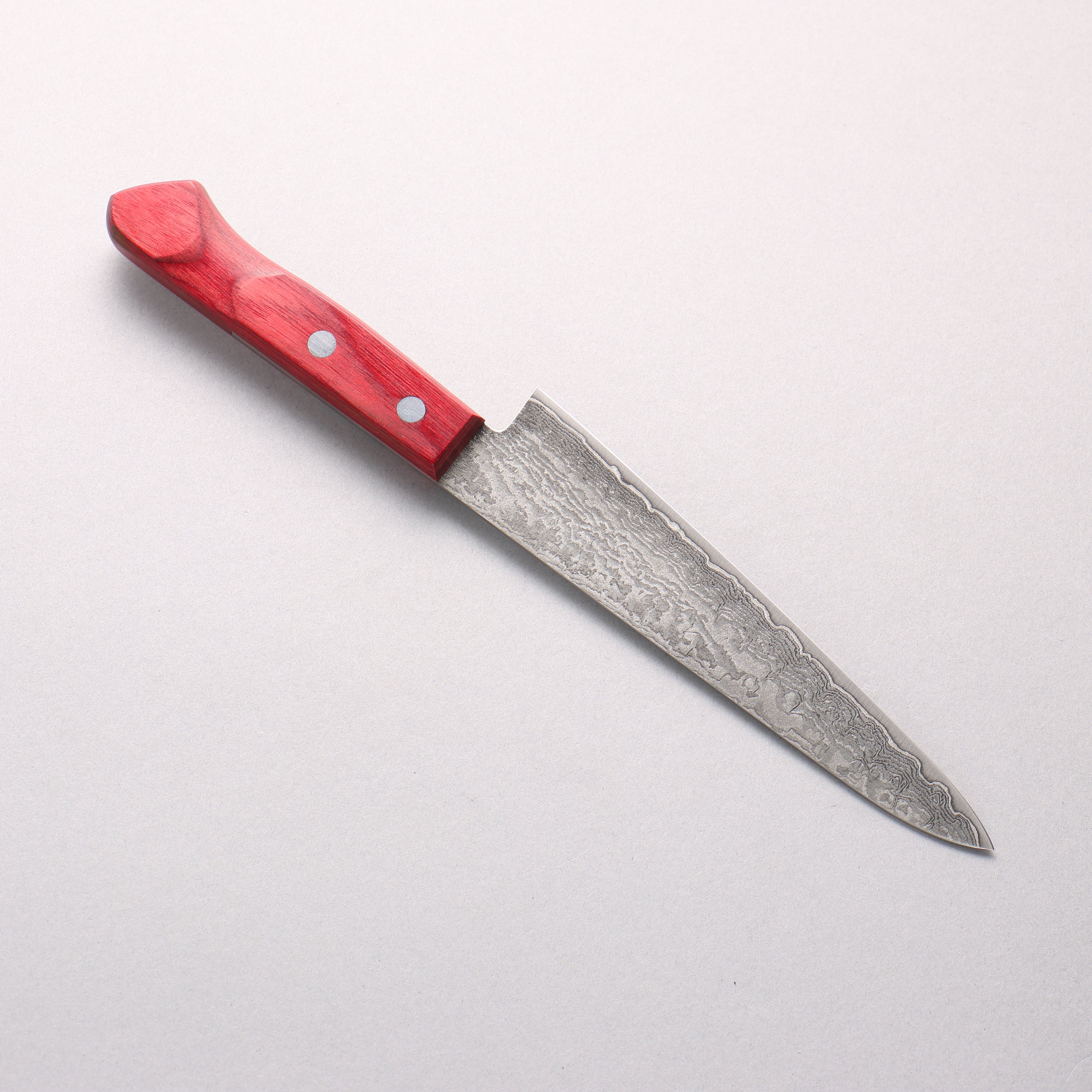 Shigeki Tanaka Nagisa VG10 Damascus Petty-Utility 150mm Red Pakka wood Handle