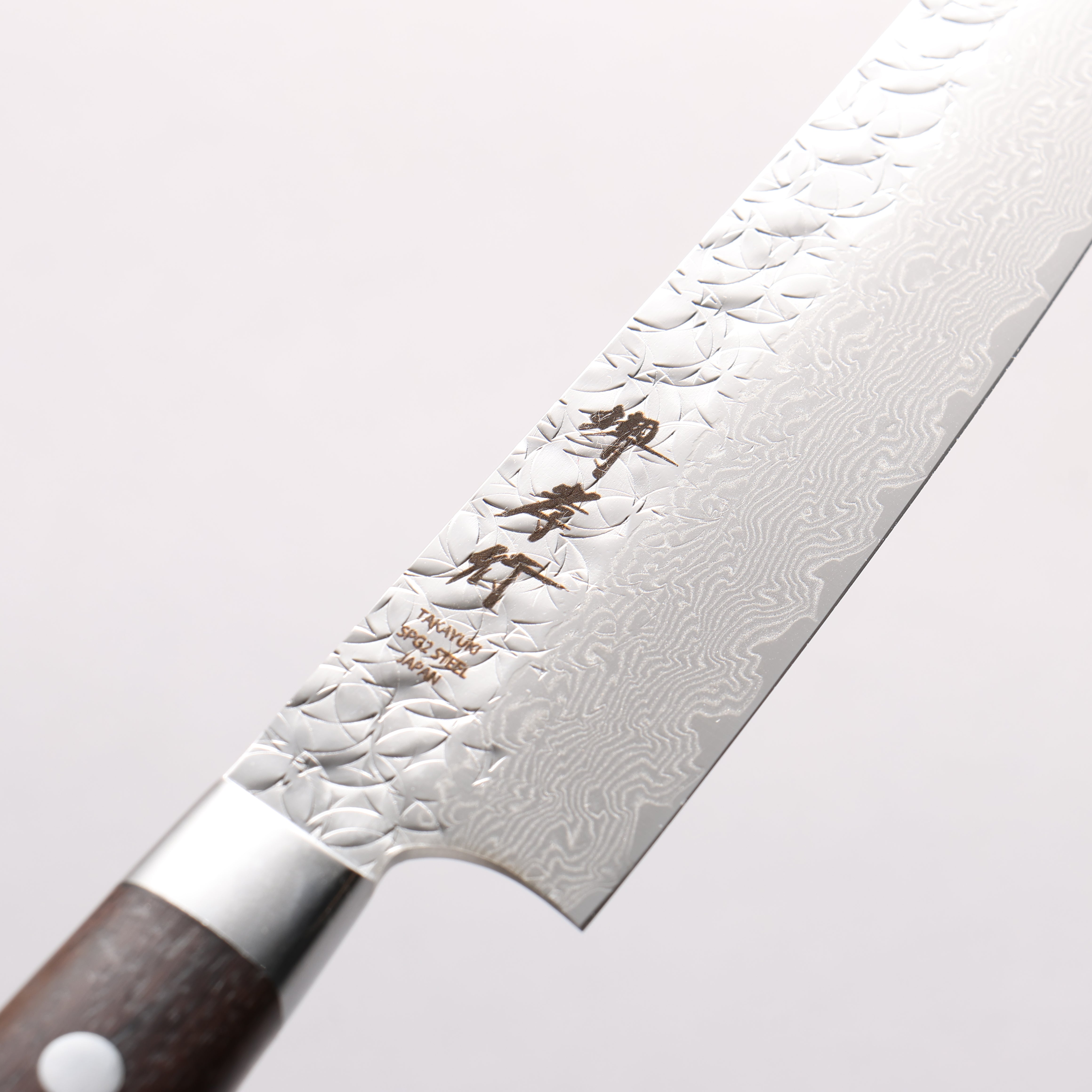Sakai Takayuki SG2 Hammered Damascus Migaki Finished Kengata Petty-Utility 150mm Rosewood Handle