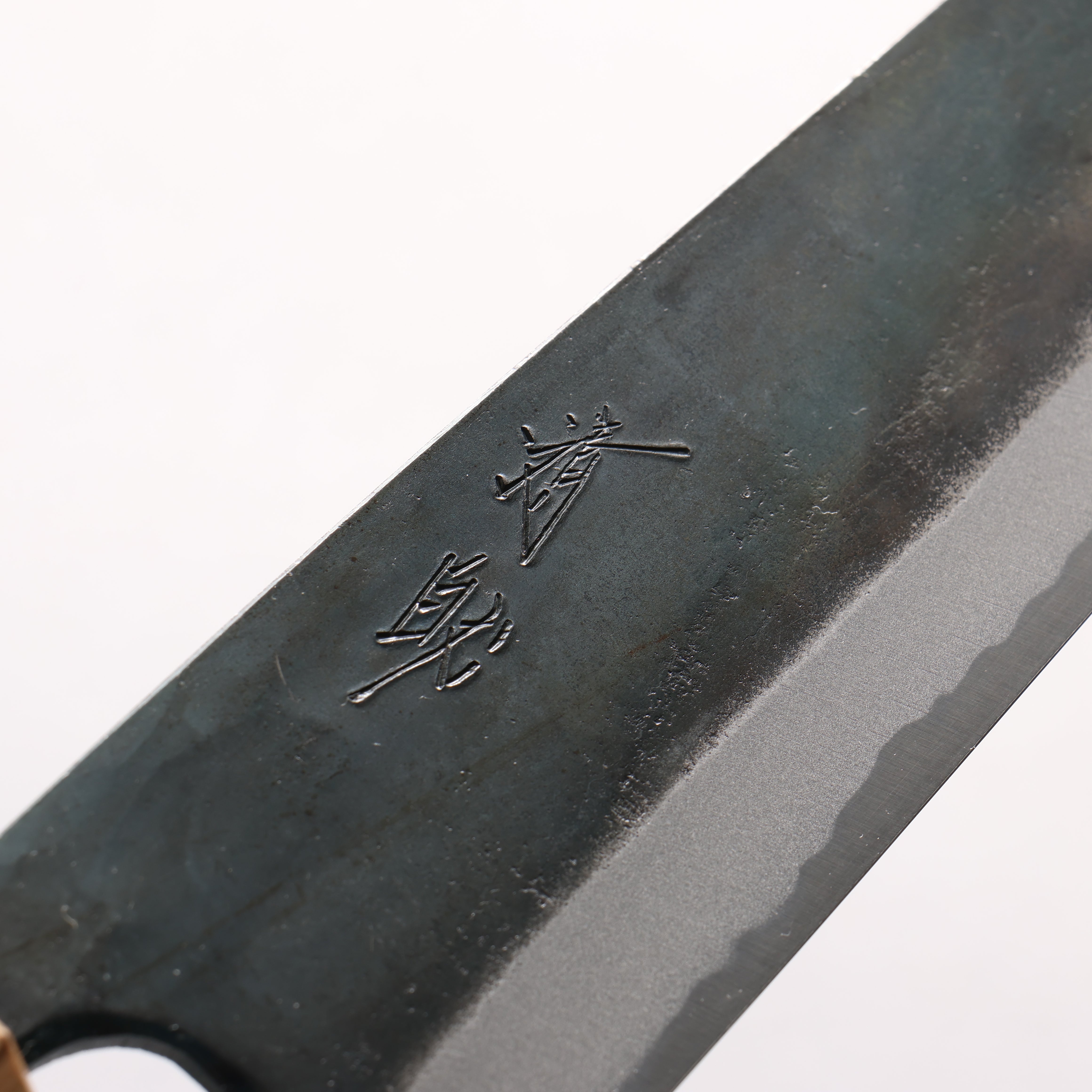 Seisuke Blue Steel No.1 Black Finished Kiritsuke Gyuto 240mm Rosewood (ferrule: Oak) Handle