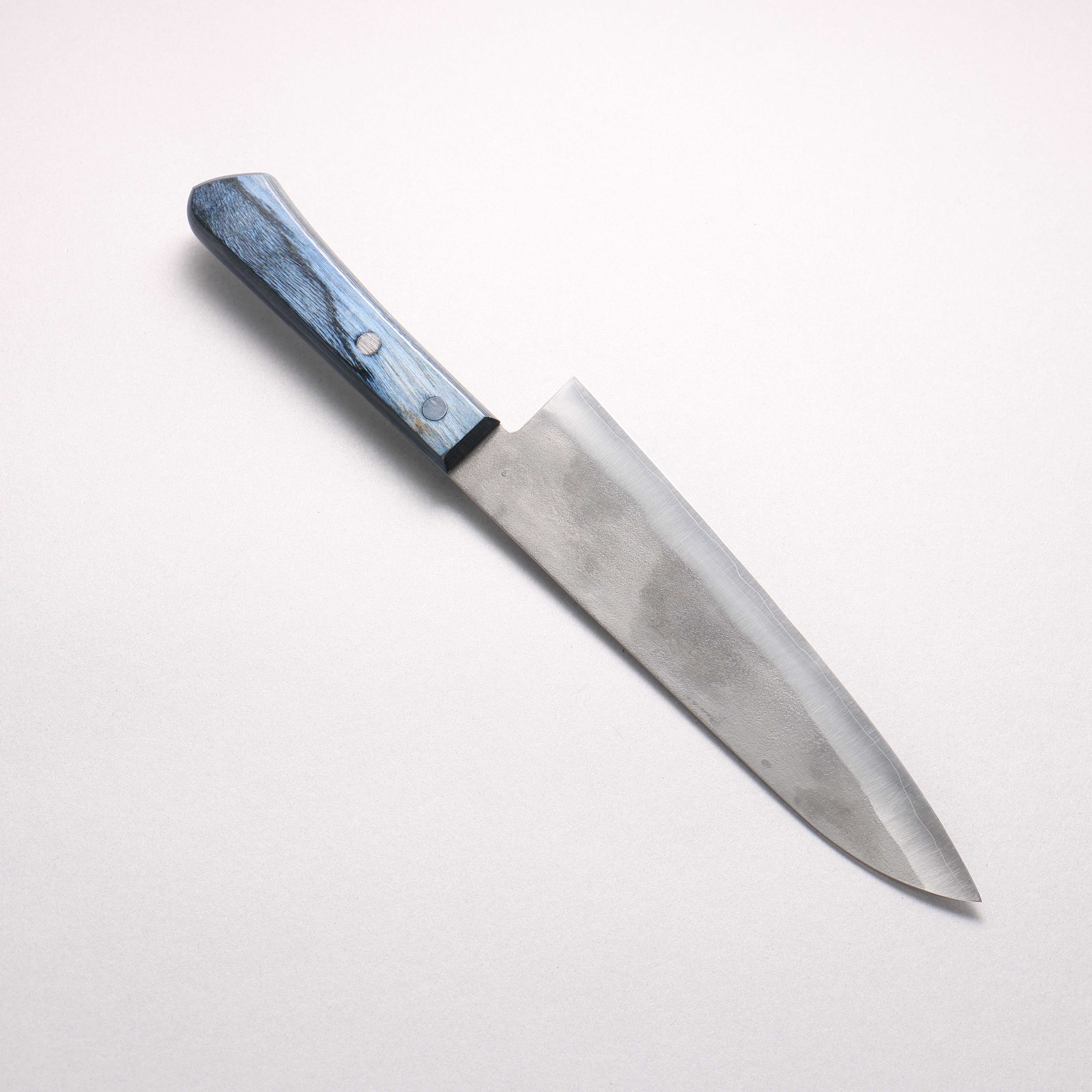 Shigeki Tanaka Silver Steel No.3 Nashiji Gyuto 180mm Blue Pakka wood Handle