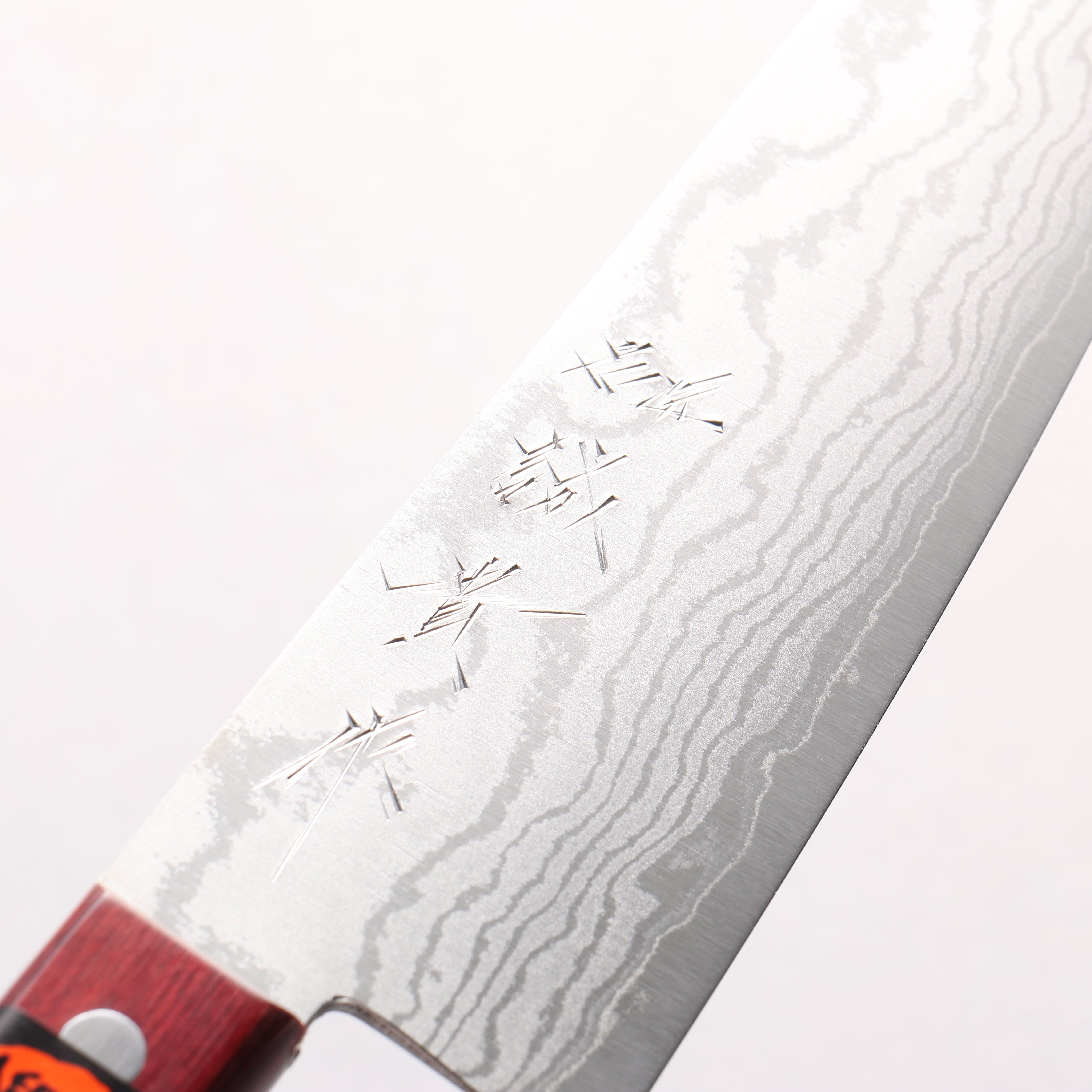 Shigeki Tanaka VG10 17 Layer Damascus Santoku 165mm Red Pakka wood Handle - Japanny - Best Japanese Knife