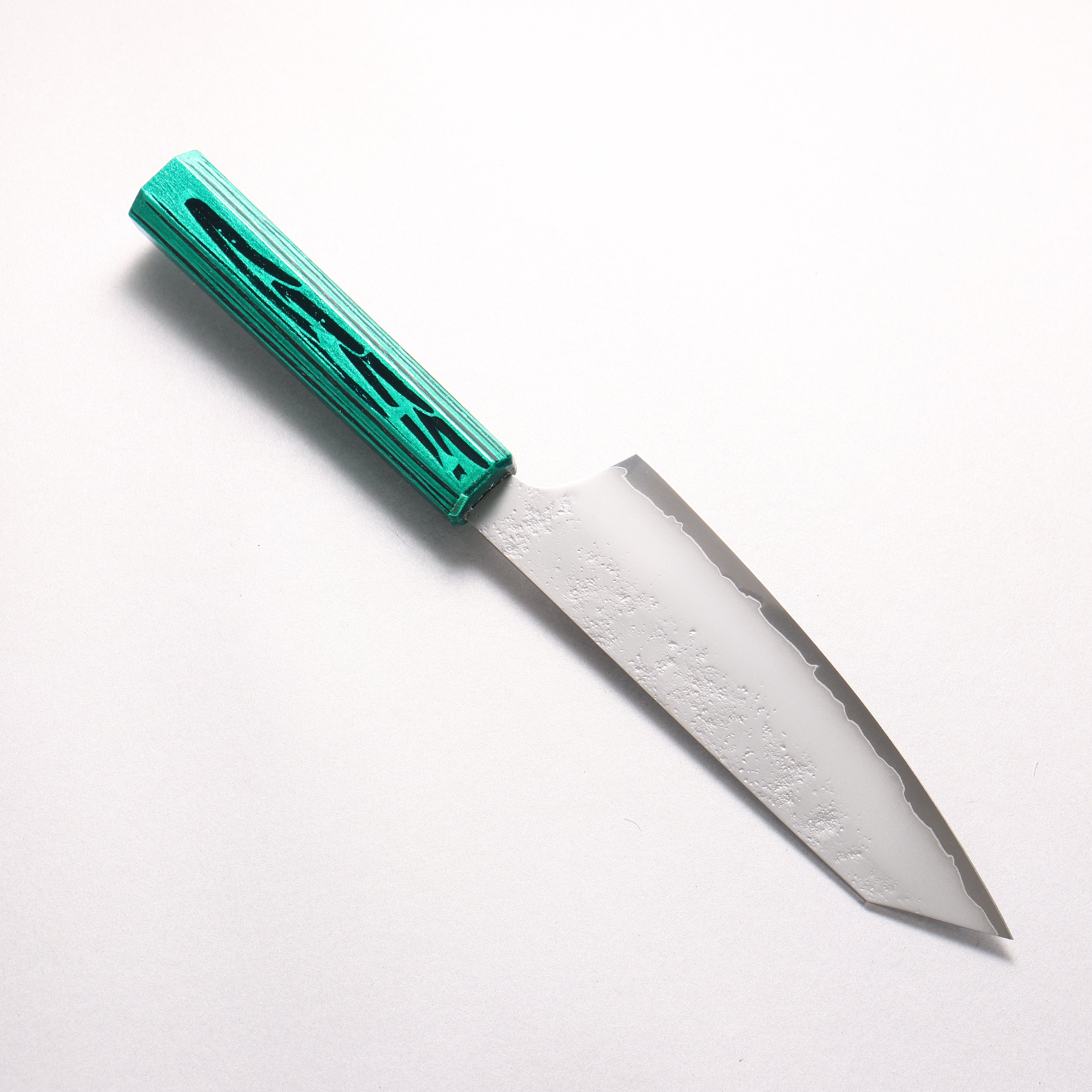 Sakai Takayuki Saikou VG10 Nashiji Kengata Santoku 160mm Brilliant Green Lacquer Color Handle
