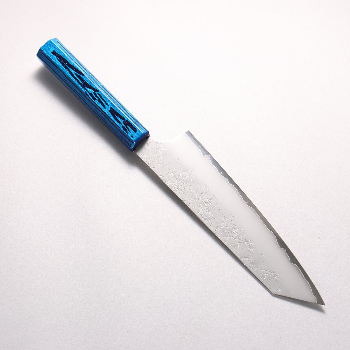 Sakai Takayuki Saikou VG10 Nashiji Kengata Gyuto 190mm Brilliant Blue Lacquer Color Handle