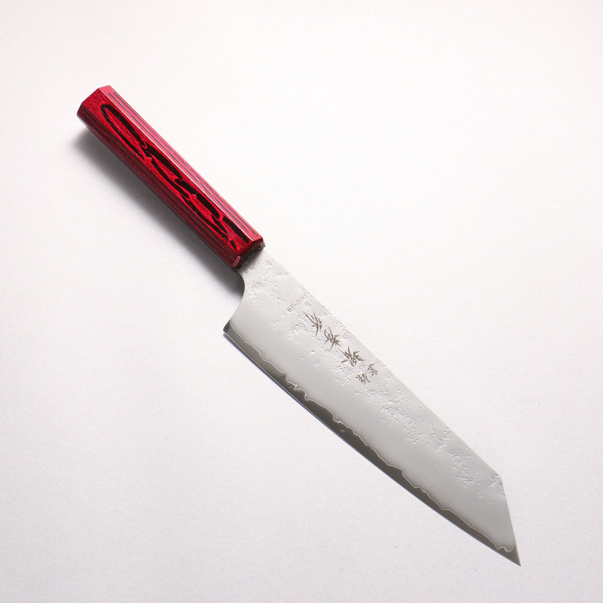 Sakai Takayuki Saikou VG10 Nashiji Kengata Gyuto 190mm Brilliant Red Lacquer Color Handle