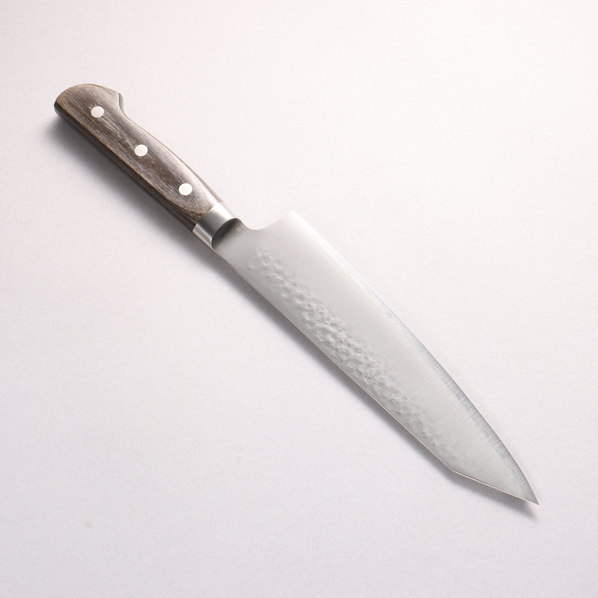 Kanjyo SG2 Hammered Kiritsuke Gyuto 210mm Gray Pakka wood Handle