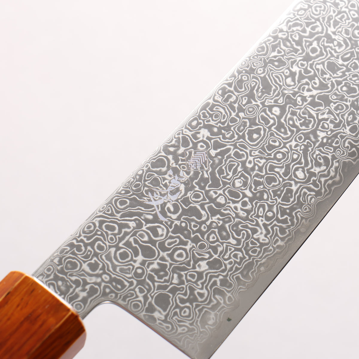 Kanjyo SG2 Damascus Gyuto 210mm Burnt Wood Lacquered Handle