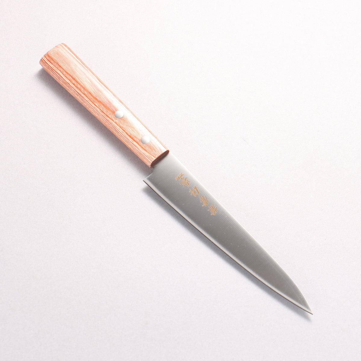 Kanetsune 555 Series DSR-1K6 Petty-Utility 135mm Red Pakka wood Handle