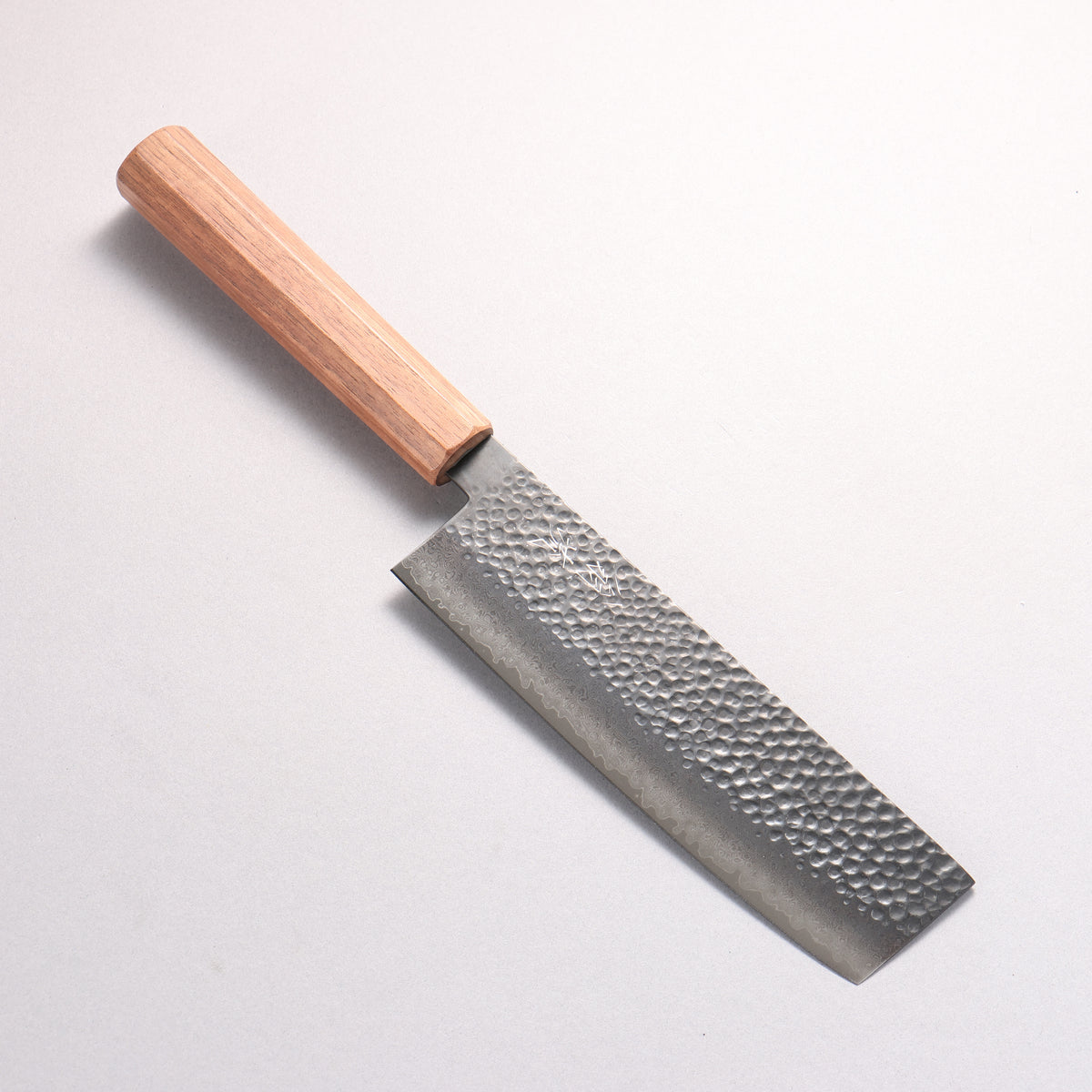 Oul VG10 Hammered Damascus Black dyeing Nakiri 170mm Walnut Handle