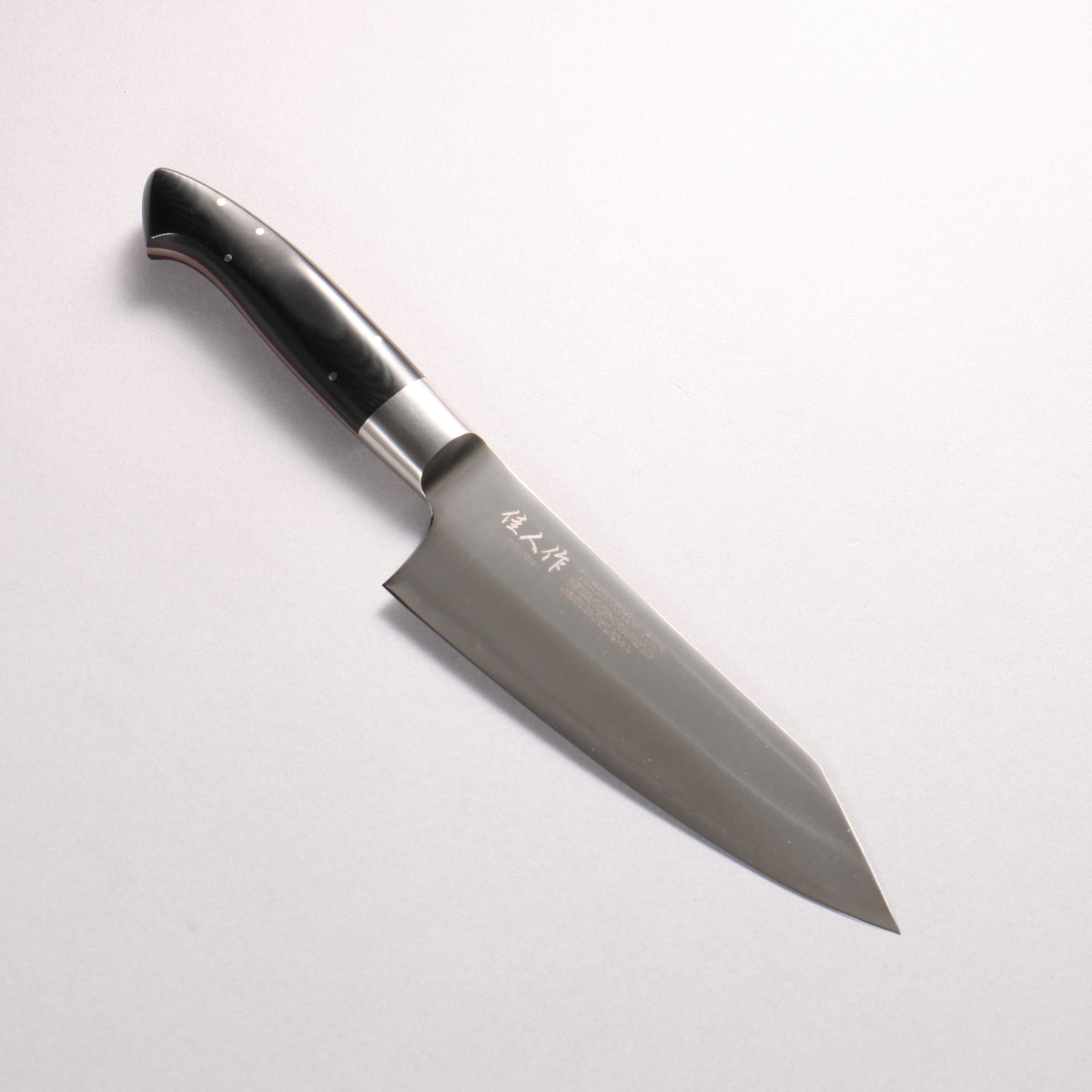 Kajin ZDP189 3 Layer Kiritsuke Santoku 165mm Linen Micarta Handle