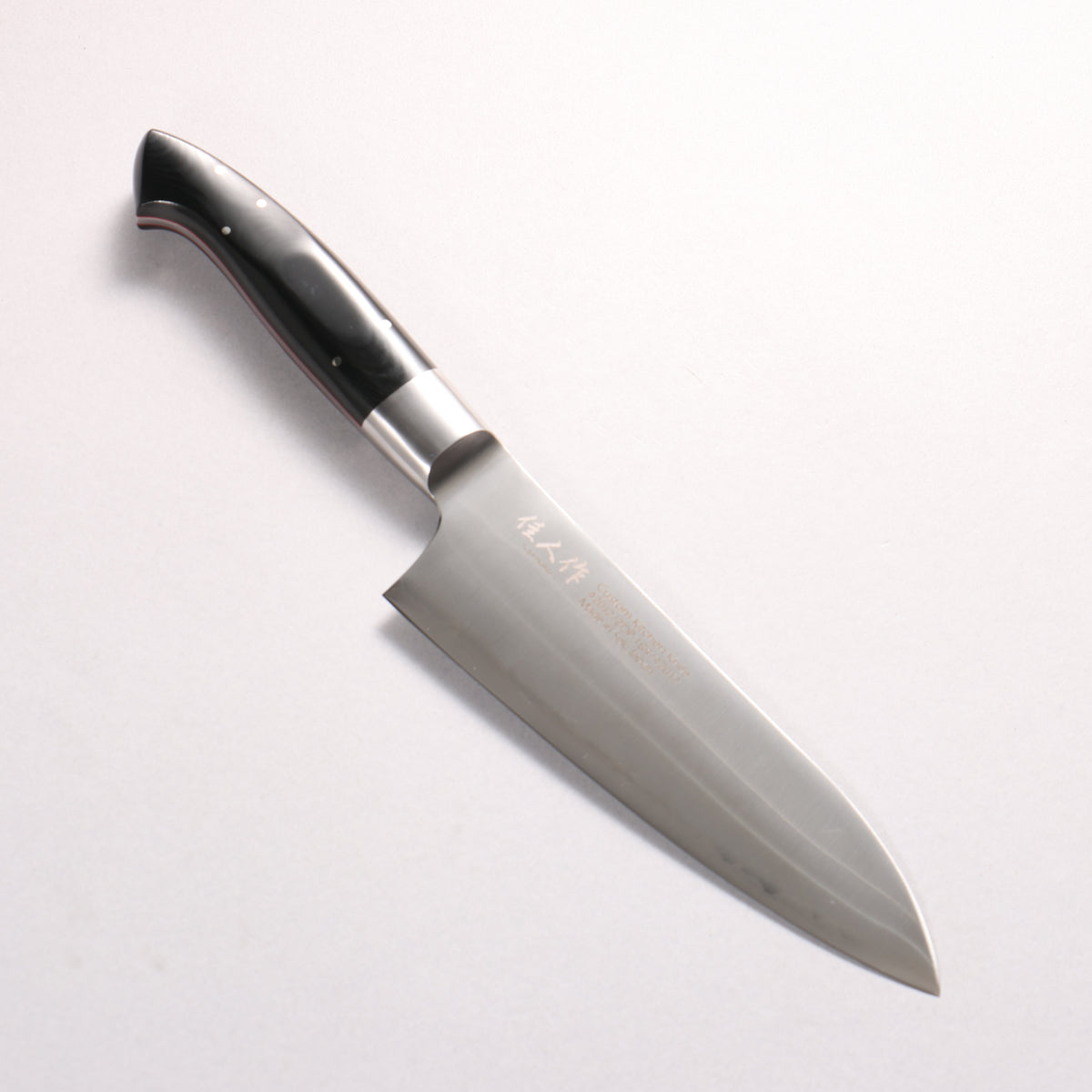 Kajin ZDP189 3 Layer Santoku 165mm Linen Micarta Handle