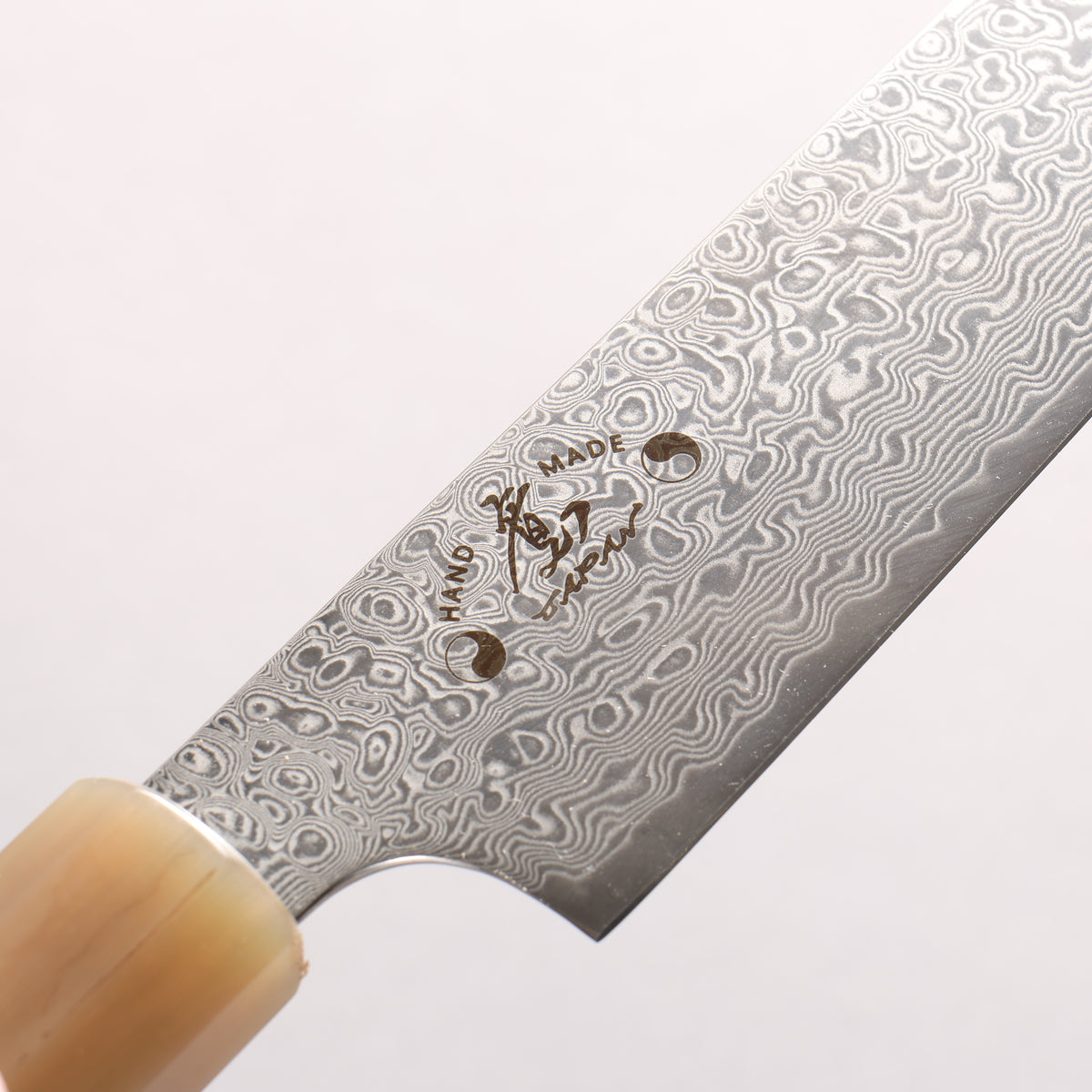 Hiroshi Suzuki ZDP189 Mirrored Finish Damascus Sujihiki 225mm Ebony Wood (ferrule: White Water Buffalo Horn) Handle