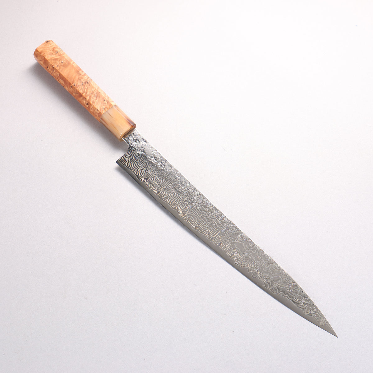 Enkyu SG2 Damascus Migaki Finished Sujihiki 270mm Chinese Quince Handle - Japanny - Best Japanese Knife