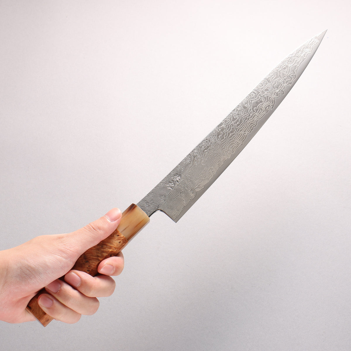 Enkyu SG2 Damascus Migaki Finished Sujihiki 270mm Chinese Quince Handle - Japanny - Best Japanese Knife