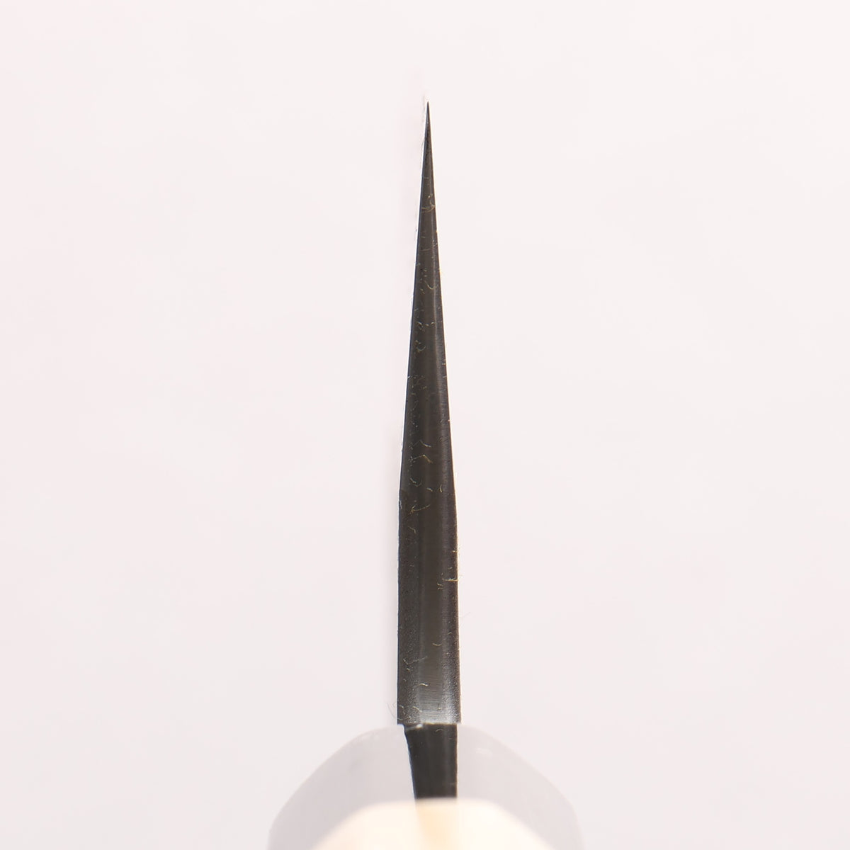 Kikuzuki White Steel No.2 Nashiji Kiritsuke Santoku 150mm Magnolia (Ferrule: Water Buffalo Horn) Handle