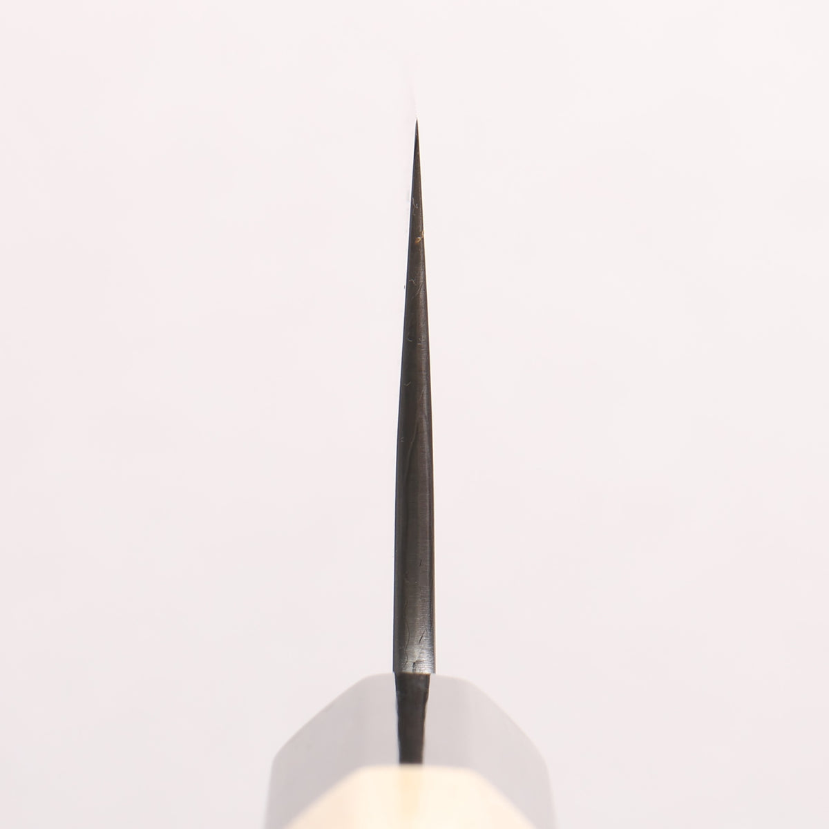 Kikuzuki White Steel No.2 Kasumitogi Santoku 130mm Magnolia (Ferrule: Water Buffalo Horn) Handle