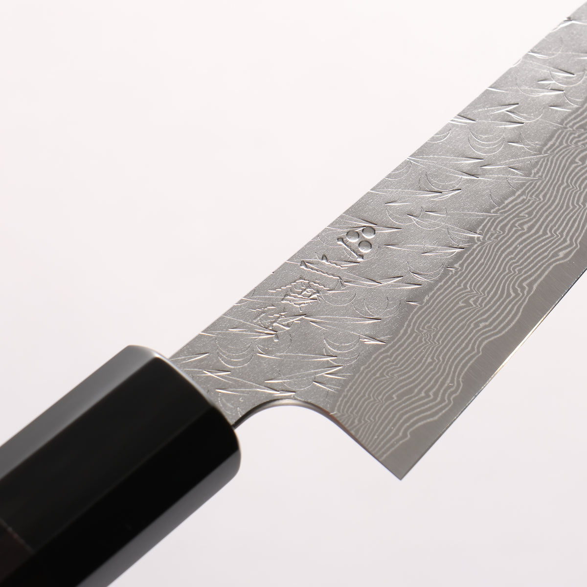 Nigara SPG STRIX Hammered Damascus Petty-Utility 120mm Ebony Wood (ferrule: Black Water Buffalo Horn) Handle