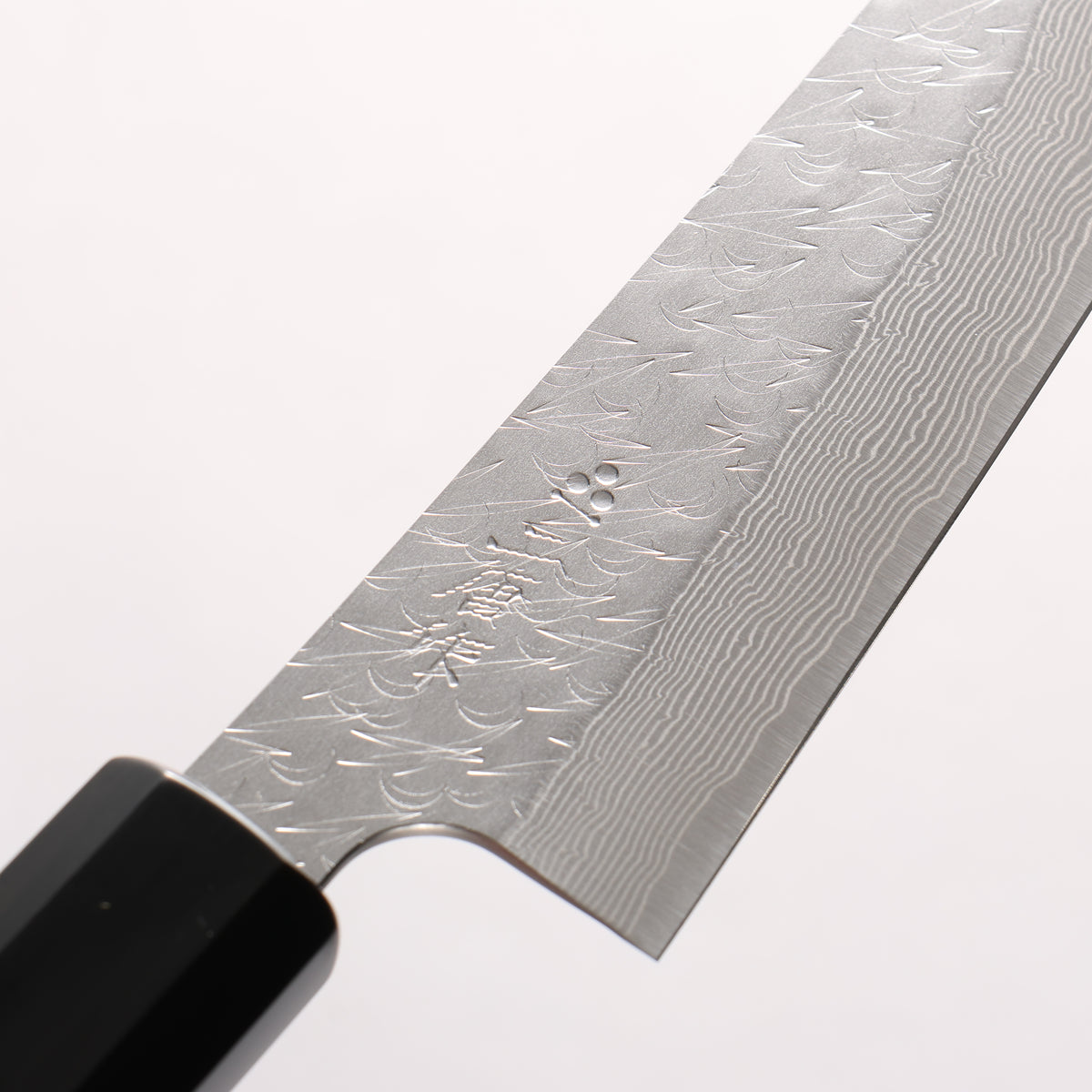 Nigara SPG STRIX Hammered Damascus Petty-Utility 150mm Ebony Wood (ferrule: Black Water Buffalo Horn) Handle