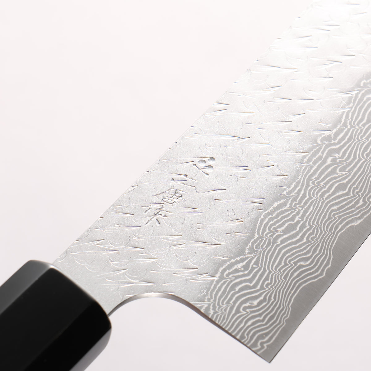 Nigara SPG STRIX Hammered Damascus Gyuto 210mm Ebony Wood (ferrule: Black Water Buffalo Horn) Handle