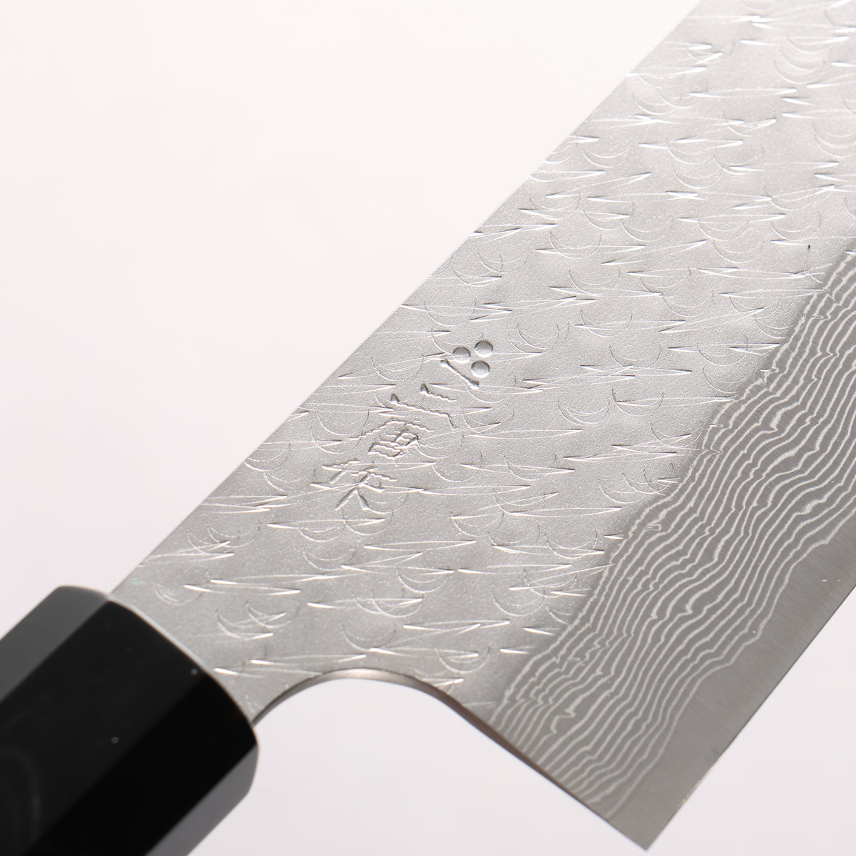 Nigara SPG STRIX Hammered Damascus Gyuto 240mm Ebony Wood (ferrule: Black Water Buffalo Horn) Handle