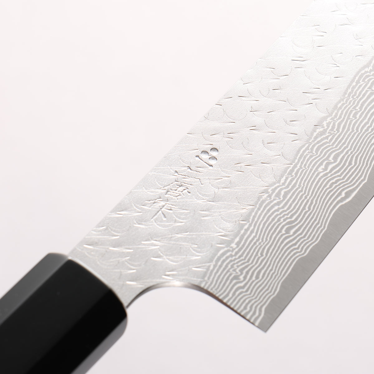 Nigara SPG STRIX Hammered Damascus Sujihiki 240mm Ebony Wood (ferrule: Black Water Buffalo Horn) Handle