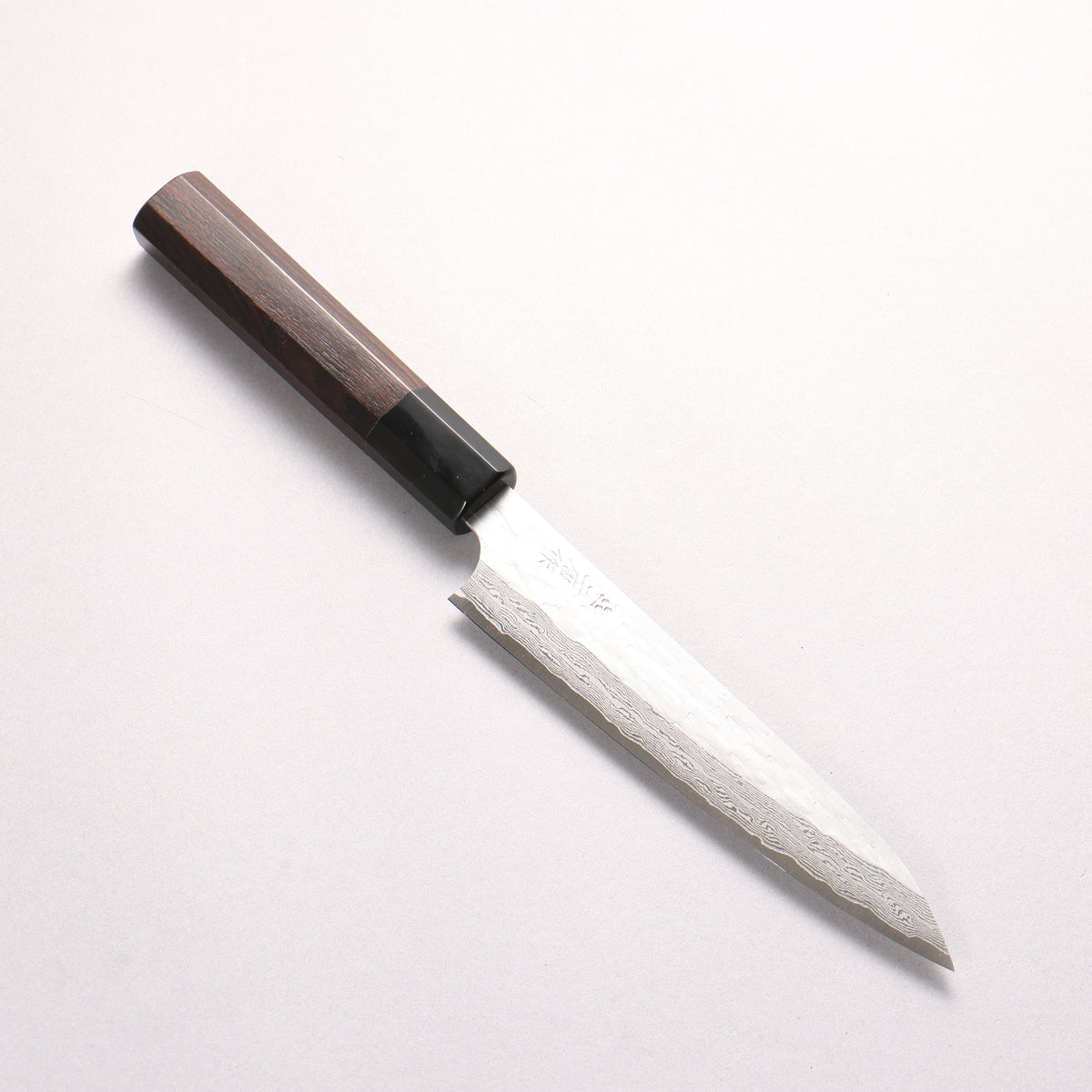 Nigara VG-XEOS Hammered Damascus Petty-Utility 160mm Ebony Wood (ferrule: Black Water Buffalo Horn) Handle