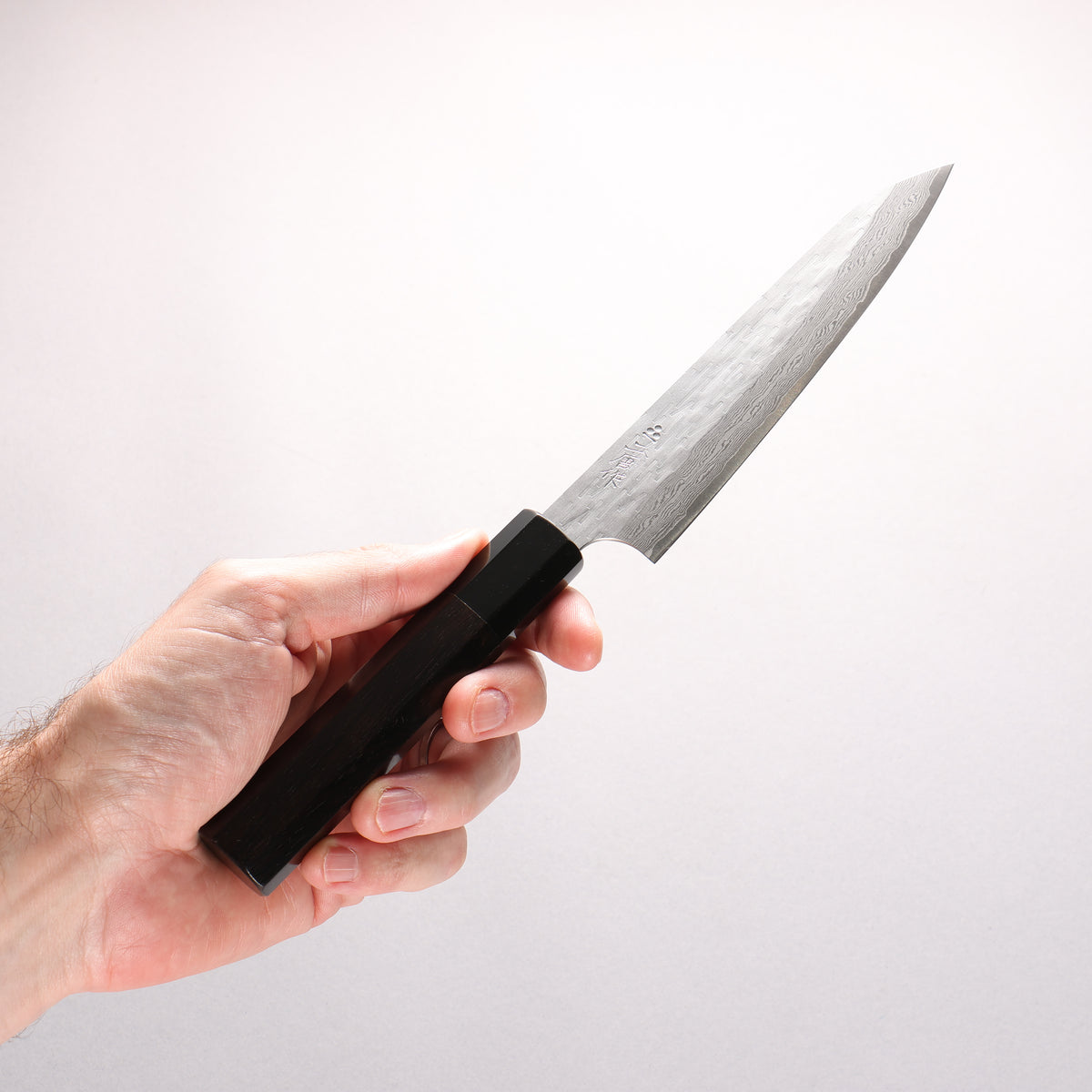 Nigara VG-XEOS Hammered Damascus Petty-Utility 160mm Ebony Wood (ferrule: Black Water Buffalo Horn) Handle