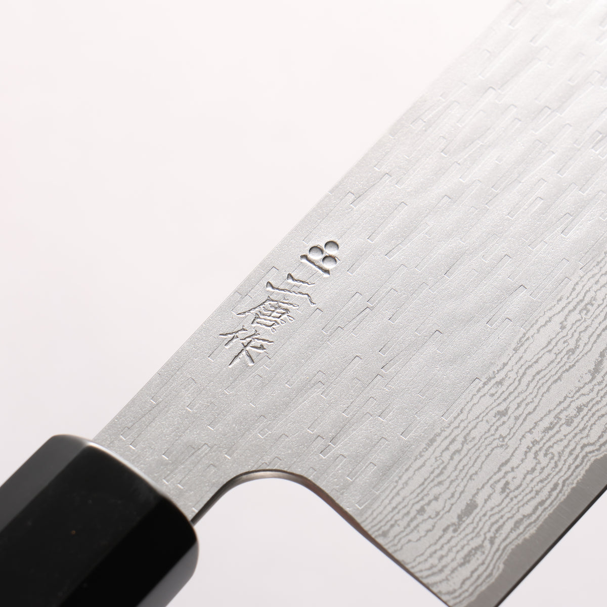Nigara VG-XEOS Hammered Damascus Nakiri 180mm Ebony Wood (ferrule: Black Water Buffalo Horn) Handle