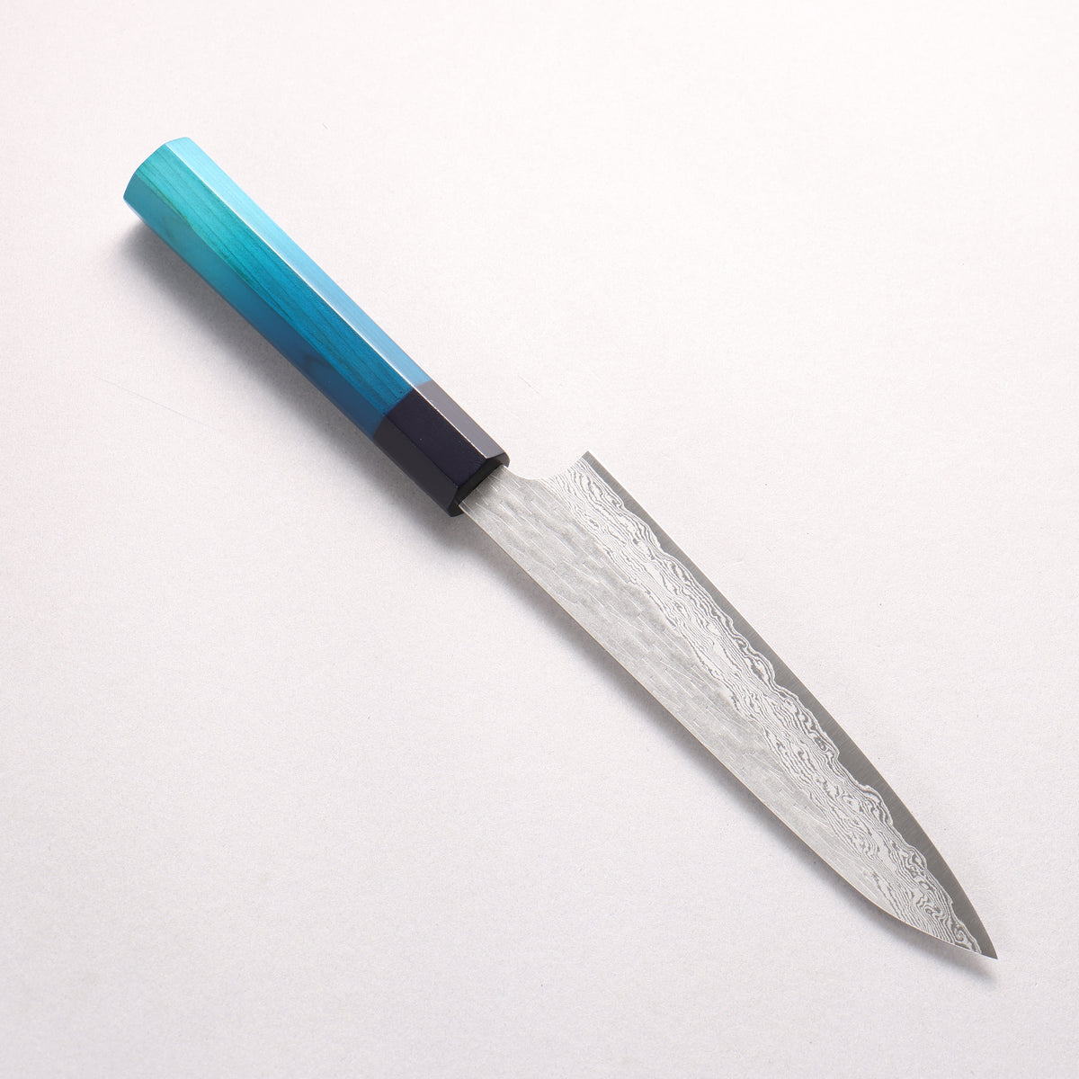 Nigara VG-XEOS Hammered Damascus Petty-Utility 160mm Indigo dyed Handle