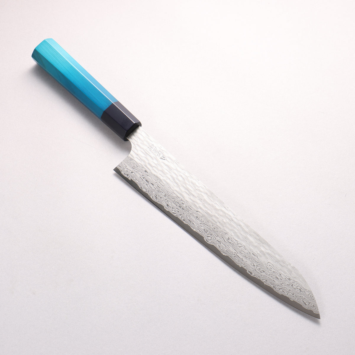 Nigara VG-XEOS Hammered Damascus Gyuto 255mm Indigo dyed Handle