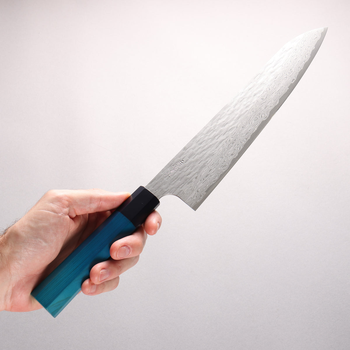 Nigara VG-XEOS Hammered Damascus Gyuto 255mm Indigo dyed Handle