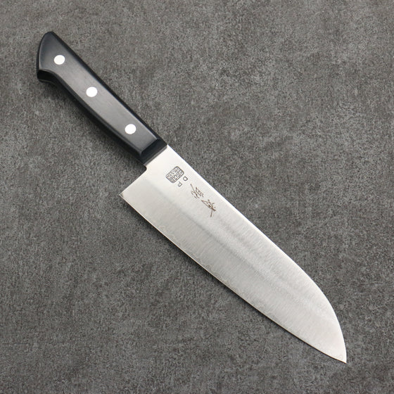 Seisuke VG1 Migaki Polish Finish Santoku  165mm Black Pakka wood Handle - Japanny - Best Japanese Knife