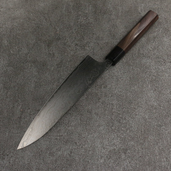 Nao Yamamoto SG2 Damascus Migaki Finished Gyuto  210mm Rosewood (Ferrule: Black Pakka Wood) Handle - Japanny - Best Japanese Knife