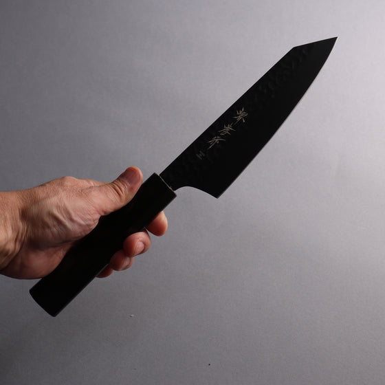 Sakai Takayuki Kurokage VG10 Kiritsuke Santoku  160mm Ebony(6 sided teardrop) Handle - Japanny - Best Japanese Knife