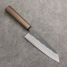  Oul Blue Super Black Nashiji Santoku  165mm Oak Handle - Japanny - Best Japanese Knife