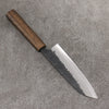 Oul Blue Super Black Nashiji Santoku  165mm Oak Handle - Japanny - Best Japanese Knife