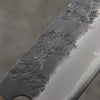 Oul Blue Super Black Nashiji Santoku  165mm Oak Handle - Japanny - Best Japanese Knife