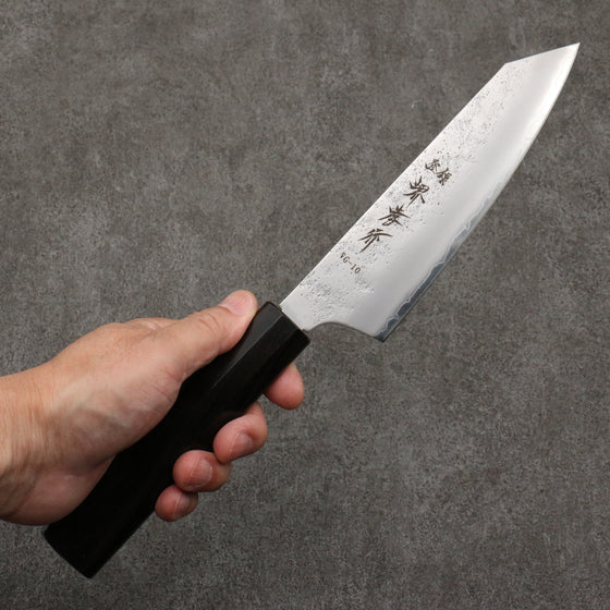 Sakai Takayuki VG10 Nashiji Bunka  160mm Ebony Wood Handle - Japanny - Best Japanese Knife