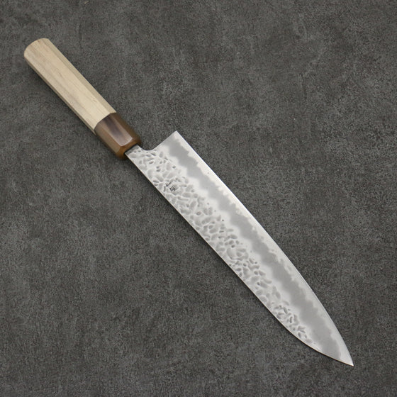 Seisuke Kumo White Steel No.1 Hammered Gyuto  240mm Magnolia Handle - Japanny - Best Japanese Knife