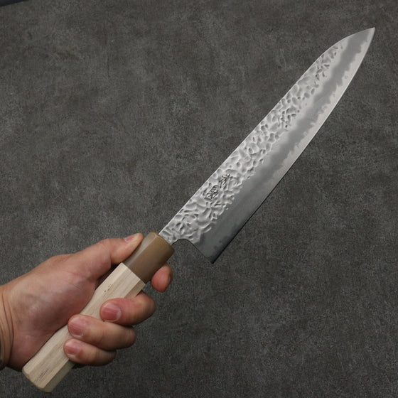 Seisuke Kumo White Steel No.1 Hammered Gyuto  240mm Magnolia Handle - Japanny - Best Japanese Knife