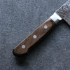 Seisuke Nami AUS10 Mirrored Finish Damascus Nakiri 165mm Brown Pakka wood Handle - Japanny - Best Japanese Knife