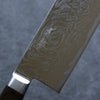 Seisuke Nami AUS10 Mirrored Finish Damascus Nakiri 165mm Brown Pakka wood Handle - Japanny - Best Japanese Knife