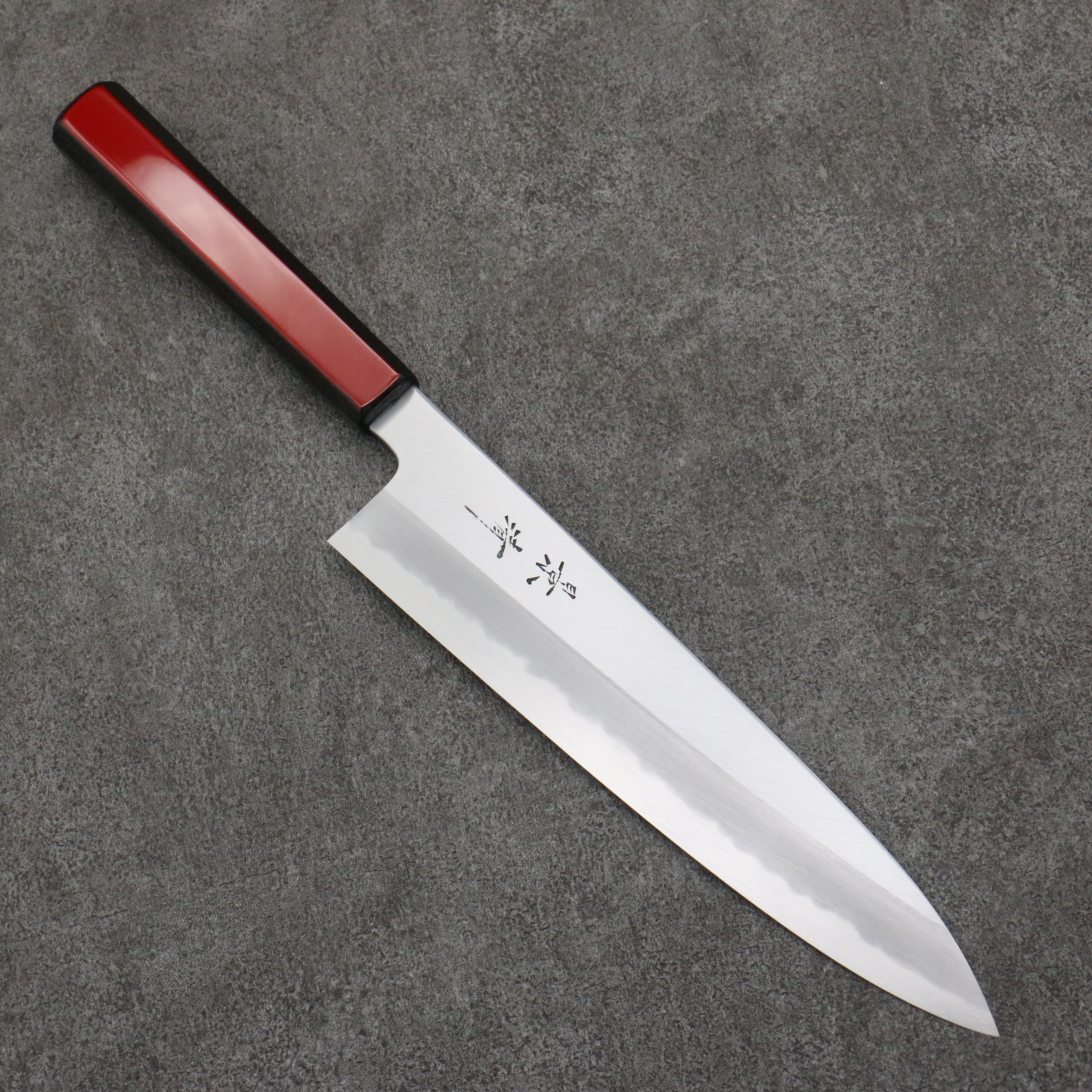 Kagekiyo White Steel No.1 Gyuto 240mm Akaro Lacquered (Magnolia) Handl