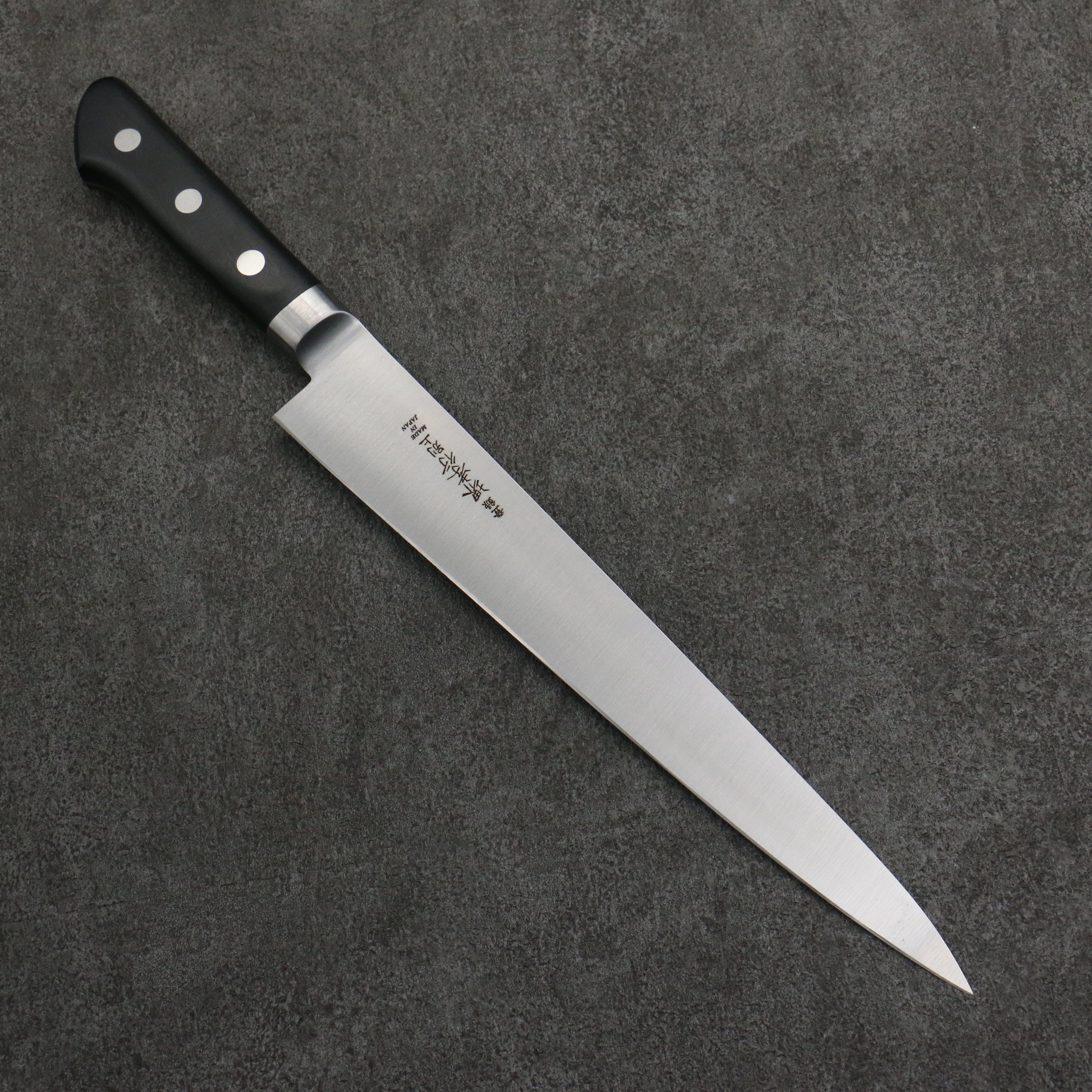 Sakai Takayuki [Left Handed] Japanese Steel Sujihiki  240mm Black Pakka wood Handle - Japanny - Best Japanese Knife
