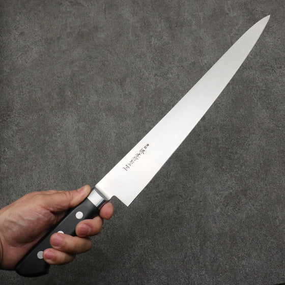 Sakai Takayuki [Left Handed] Japanese Steel Sujihiki  300mm Black Pakka wood Handle - Japanny - Best Japanese Knife