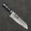 Seisuke Aonashi AUS10 3 Layer Nashiji Santoku 170mm Navy blue Pakka wood Handle - Japanny - Best Japanese Knife