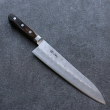  Seisuke Silver Steel No.3 Nashiji Gyuto 210mm Brown Pakka wood Handle - Japanny - Best Japanese Knife