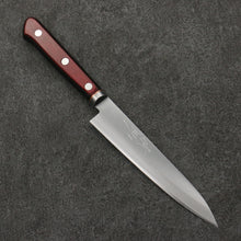  Seisuke Blue Super Petty-Utility  145mm Red Pakka wood Handle - Japanny - Best Japanese Knife